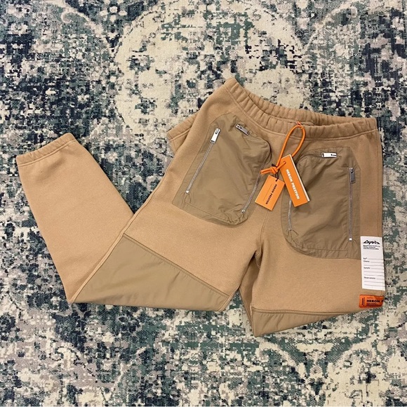 Heron Preston Tan Cargo Pants with Pockets